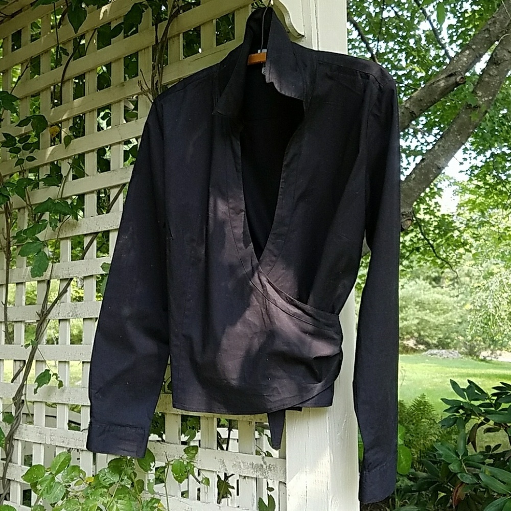 Black wrap Blouse